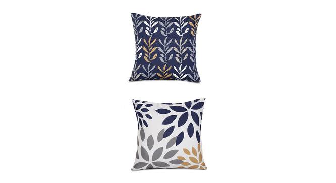 Olive Cushion Cover Set of 5 (Blue, 41 x 41 cm  (16" X 16") Cushion Size) by Urban Ladder - Cross View Design 1 - 440737