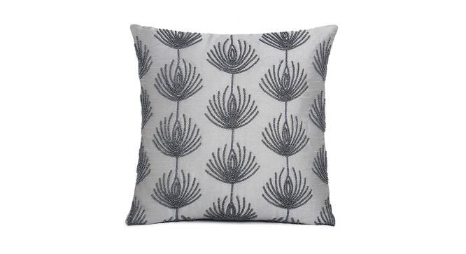 Pearl Cushion Cover Set of 2 (Grey, 41 x 41 cm  (16" X 16") Cushion Size) by Urban Ladder - Front View Design 1 - 440802