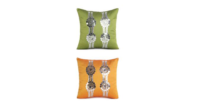 Orly Cushion Cover Set of 2 (Yellow, 41 x 41 cm  (16" X 16") Cushion Size) by Urban Ladder - Front View Design 1 - 440805