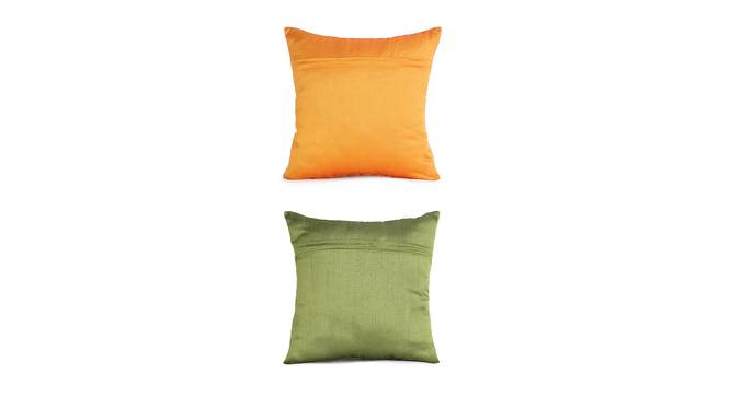 Oscar Cushion Cover Set of 2 (Green, 41 x 41 cm  (16" X 16") Cushion Size) by Urban Ladder - Cross View Design 1 - 440819