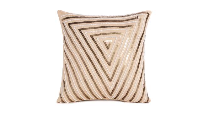 Ray Cushion Cover Set of 2 (Beige, 41 x 41 cm  (16" X 16") Cushion Size) by Urban Ladder - Front View Design 1 - 440924