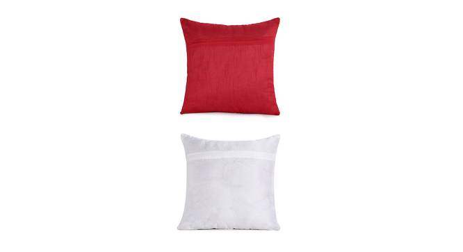 Prince Cushion Cover Set of 2 (White, 41 x 41 cm  (16" X 16") Cushion Size) by Urban Ladder - Cross View Design 1 - 440929