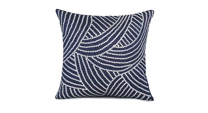Roselyn Cushion Cover Set of 2 (Blue, 41 x 41 cm  (16" X 16") Cushion Size) by Urban Ladder - Front View Design 1 - 440976