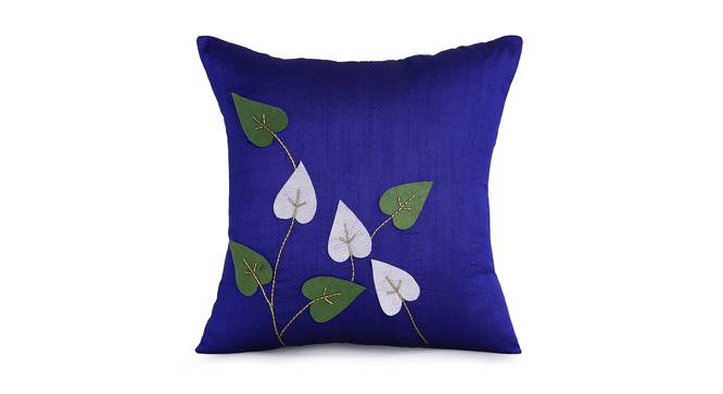 Amalie Cushion Cover Set of 2 (Blue, 41 x 41 cm  (16" X 16") Cushion Size) by Urban Ladder - Front View Design 1 - 440978