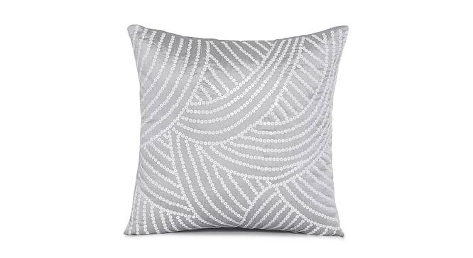 Sia Cushion Cover Set of 2 (Grey, 41 x 41 cm  (16" X 16") Cushion Size) by Urban Ladder - Front View Design 1 - 441036