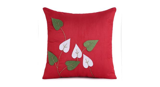 Sebastian Cushion Cover Set of 2 (Red, 41 x 41 cm  (16" X 16") Cushion Size) by Urban Ladder - Front View Design 1 - 441039