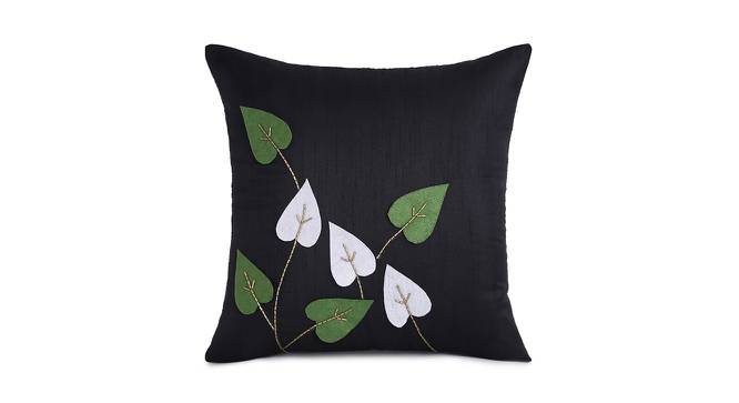 Amandine Cushion Cover Set of 2 (Black, 41 x 41 cm  (16" X 16") Cushion Size) by Urban Ladder - Front View Design 1 - 441103