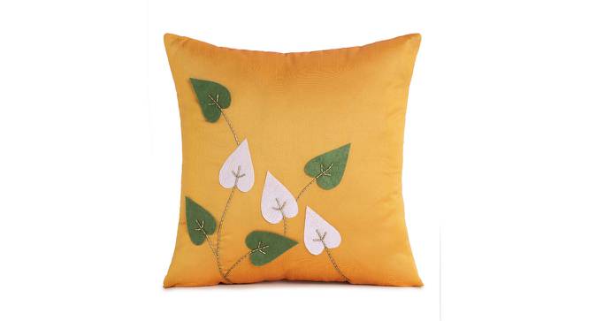 Sullivan Cushion Cover Set of 2 (Yellow, 41 x 41 cm  (16" X 16") Cushion Size) by Urban Ladder - Front View Design 1 - 441104