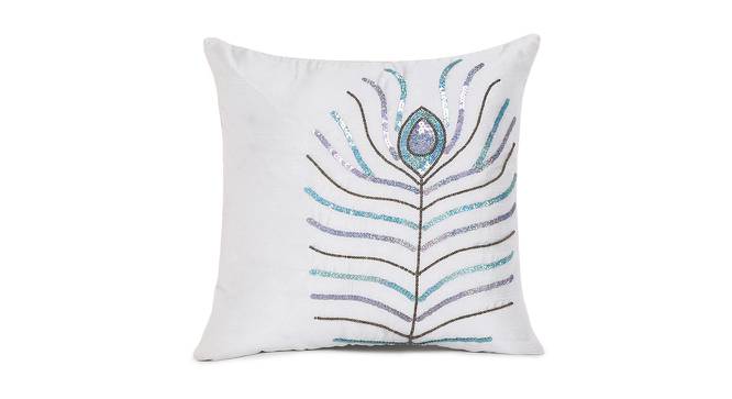 Vienna Cushion Cover Set of 2 (White, 41 x 41 cm  (16" X 16") Cushion Size) by Urban Ladder - Front View Design 1 - 441162