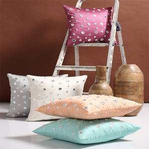 Home Decor In Kochi Design Zoya Cushion Cover Set of 5 (41 x 41 cm  (16" X 16") Cushion Size, Multicolor)