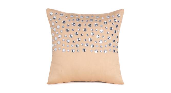 Zane Cushion Cover Set of 2 (41 x 41 cm  (16" X 16") Cushion Size, Peach) by Urban Ladder - Front View Design 1 - 441220