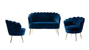 Cardiff Fabric Sofa Set - Blue
