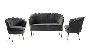 Cardiff Fabric Sofa Set - Grey