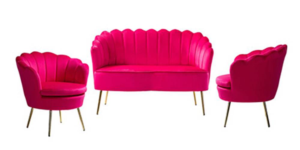 Cardiff Fabric Sofa Set Grey Urban Ladder