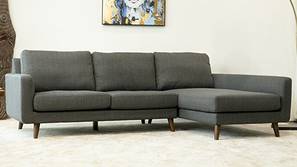 Batley Sectional Fabric Sofa - Dark Grey