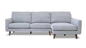 Batley Sectional Fabric Sofa - Light Grey