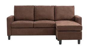 Corby Sectional Fabric Sofa - Brown