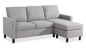 Corby Sectional Fabric Sofa - Light Grey