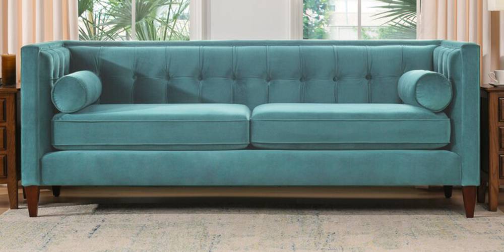 Filton Fabric Sofa - Turquoise by Urban Ladder - - 