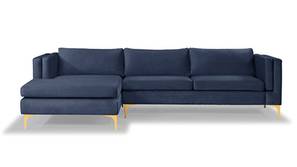 Lima Sectional Fabric Sofa - Navy Blue