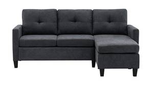 Lisbon Fabric Sofa - Dark Grey
