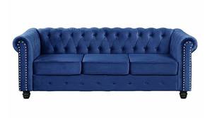 Manchester Chesterfield Fabric Sofa - Blue