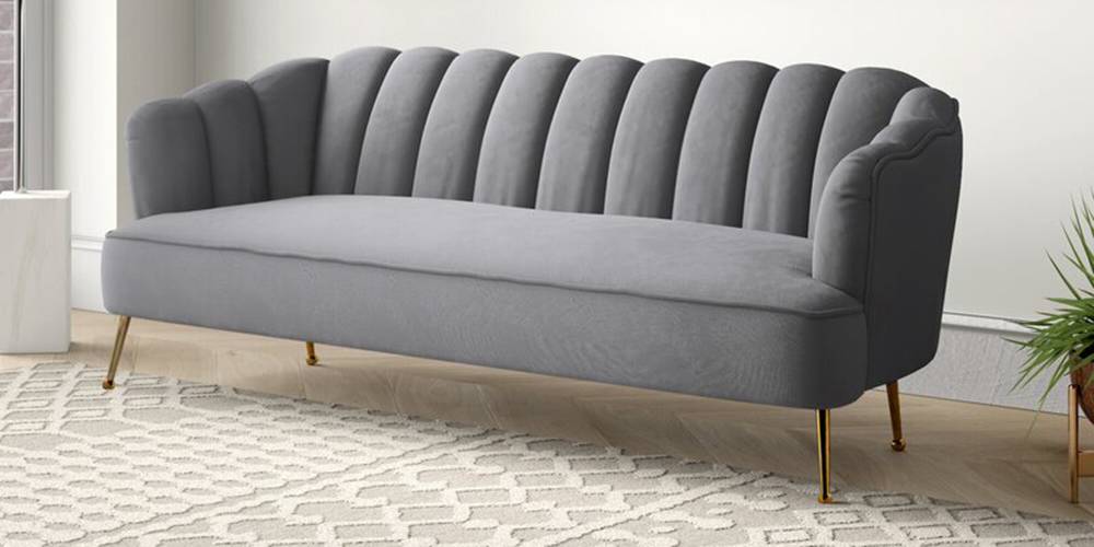 Marble Fabric Sofa - Grey by Urban Ladder - - 