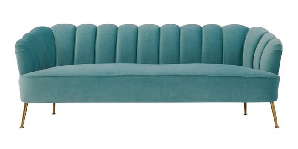 Marble Fabric Sofa - Turquoise by Urban Ladder - - 