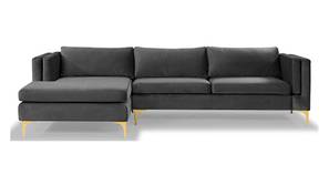 Lima Sectional Fabric Sofa - Dark Grey