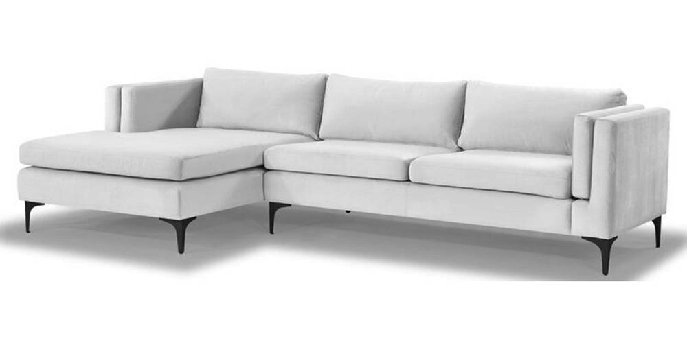 Lima Sectional Fabric Sofa Light Grey Urban Ladder