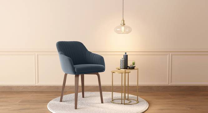 Rochelle Lounge Chair (Marengo Grey Velvet) by Urban Ladder - Full View Design 1 - 442210