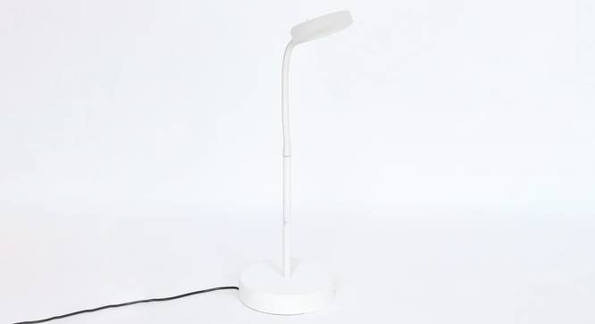 Louise Study Lamp (White, Stainless Steel Shade Colour) by Urban Ladder - Front View Design 1 - 442454