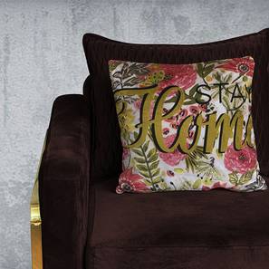 Cushion Cover Design Stay Home Cushion Cover (41 x 41 cm  (16" X 16") Cushion Size)