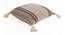 Beckett Cushion Cover (46 x 46 cm  (18" X 18") Cushion Size, natural & maroon) by Urban Ladder - Cross View Design 1 - 446775