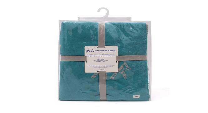 Michigan Blanket (Single Size, Tiffany Blue & Beige Mel) by Urban Ladder - Cross View Design 1 - 446850