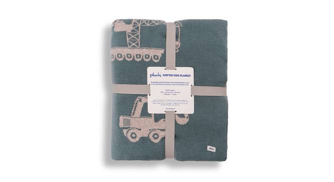 Ike Blanket (Single Size, Green & Light Beige Mel) by Urban Ladder - Cross View Design 1 - 446852