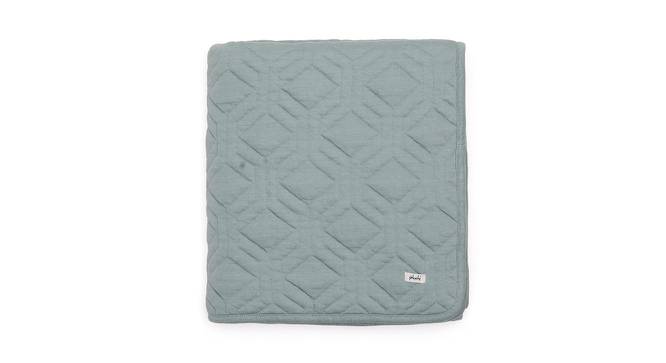 Olive Quilt (Single Size, Dull Blue) by Urban Ladder - Cross View Design 1 - 446988