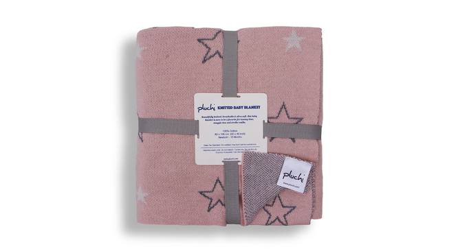 Remedy Blanket (Single Size, Baby Pink,Natural & Light Grey Melange) by Urban Ladder - Cross View Design 1 - 447062