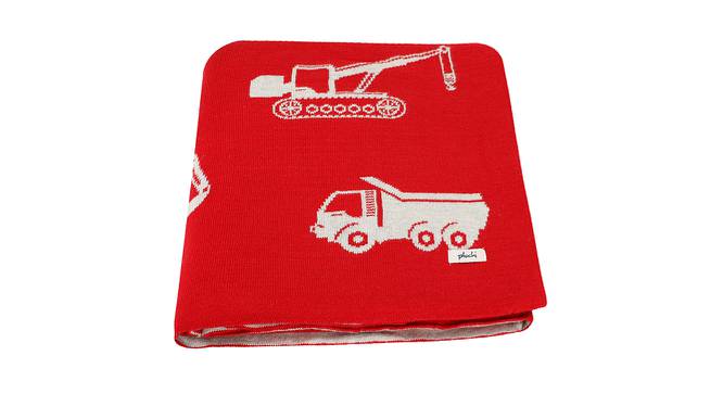 Roscoe Blanket (Single Size, Red & Vanilla Grey Mel) by Urban Ladder - Cross View Design 1 - 447069