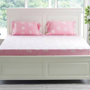 Coverlet Design Pink TC Cotton Queen Size Bedsheet