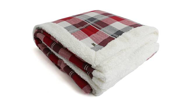 Zane Comforter (Red, Dark Grey Melange & Natural) by Urban Ladder - Cross View Design 1 - 447184