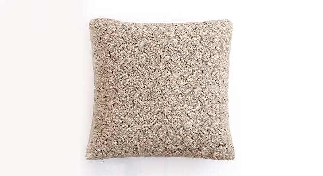 Hayes Cushion Cover (Natural, 46 x 46 cm  (18" X 18") Cushion Size) by Urban Ladder - Front View Design 1 - 447216