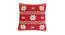 August Cushion Cover (51 x 51 cm  (20" X 20") Cushion Size, Red & Natural) by Urban Ladder - Front View Design 1 - 447219