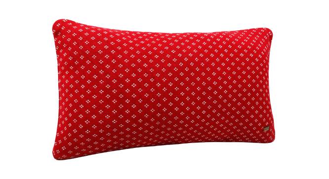 Django Cushion Cover (Red & Natural, 30 x 51 cm  (12" X 20") Cushion Size) by Urban Ladder - Cross View Design 1 - 447234