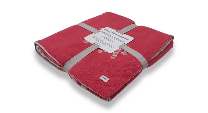 Michigan Blanket (Single Size, Lady Pink & Light Beige Mel) by Urban Ladder - Cross View Design 1 - 447236