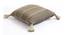 Amory Cushion Cover (46 x 46 cm  (18" X 18") Cushion Size, Stone & Natural) by Urban Ladder - Design 1 Side View - 447239