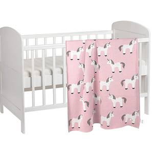 Kids Bedsheets Design Prince Blanket (Single Size, Bubblegum Pink & Multicoloured)