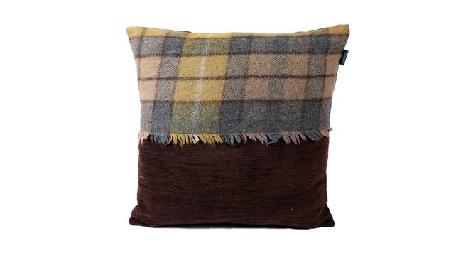 Audrianna Cushion Cover (41 x 41 cm  (16" X 16") Cushion Size, Grey Brown) by Urban Ladder - Front View Design 1 - 447450