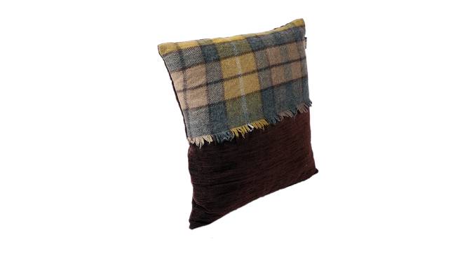 Audrianna Cushion Cover (41 x 41 cm  (16" X 16") Cushion Size, Grey Brown) by Urban Ladder - Cross View Design 1 - 447459