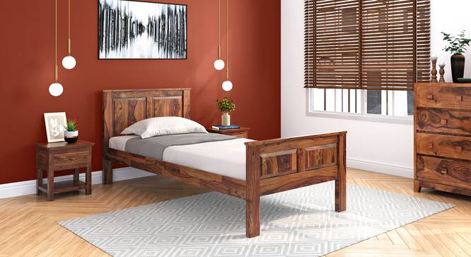 Lipe Single Bed (Teak Finish) by Urban Ladder - Full View Design 1 - 448000